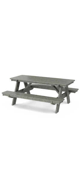 Heritage Picnic Table with Attached Benches