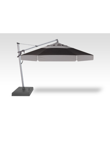 13' AKZP CANTILEVER UMBRELLA BLACK FRAME W/ #4820 BOULDER CANOPY /#4808 VALENCE