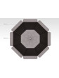 13' AKZP CANTILEVER UMBRELLA BLACK FRAME W/ #4820 BOULDER CANOPY /#4808 VALENCE